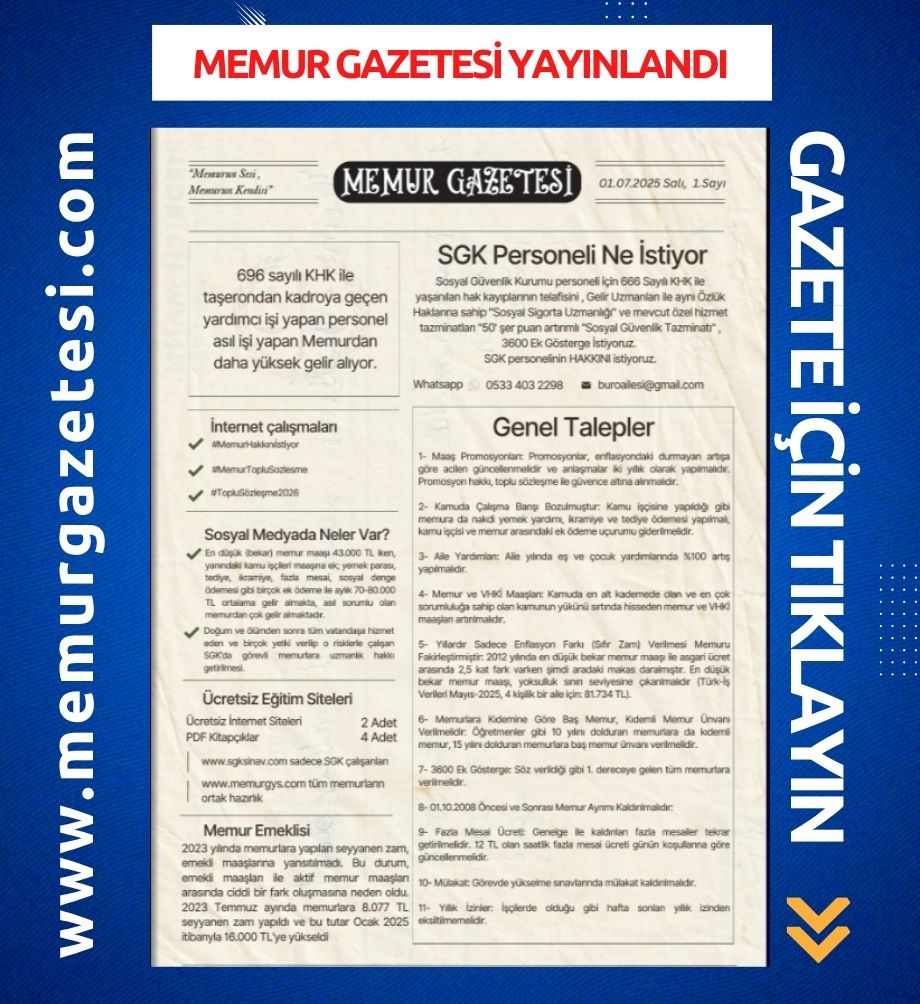Memur Gazetesi 1.Sayı